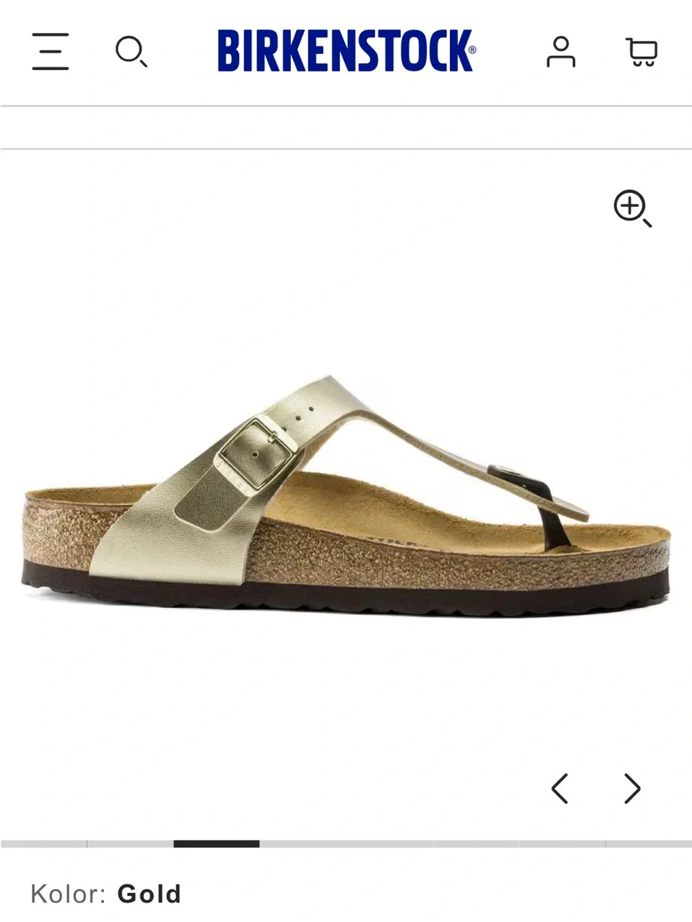 Birkenstock Gizeh Metallic Cream Thong Sandal
